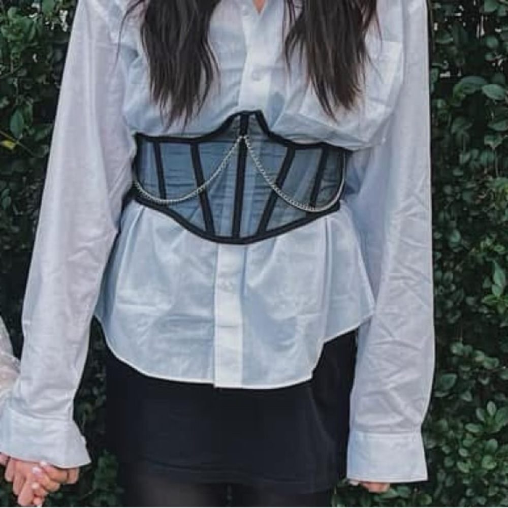 Corset with Chain Decoration